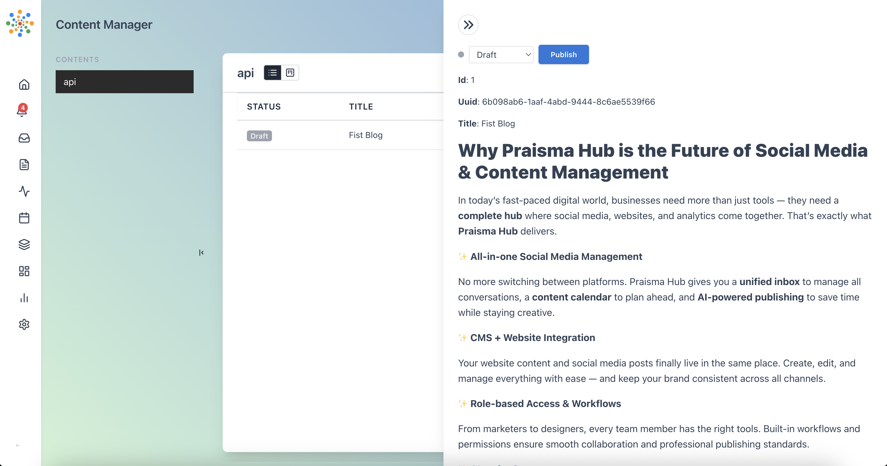 Marketingteam dat samenwerkt in Praisma Hub
